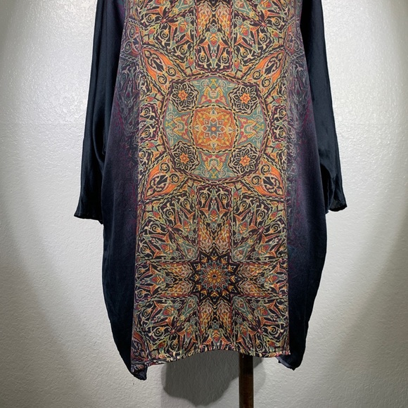 Johnny Was Biya Mandala Printed Silk Tunic Sz S - Picture 2 of 8